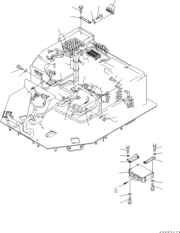 Схема запчастей Komatsu WA800-3 - ПОЛ (ДОПОЛН. Э/ПРОВОДКА И КОНТРОЛЛЕР) (ДЛЯ E.P.C. РЫЧАГ¤ AJSS)(№-8) КАБИНА ОПЕРАТОРА И СИСТЕМА УПРАВЛЕНИЯ