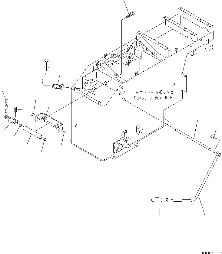 Схема запчастей Komatsu WA800-3 - ПОЛ SUB (РЫЧАГ БЛОКИРОВКИ) (ДЛЯ E.P.C. РЫЧАГ)(№-8) КАБИНА ОПЕРАТОРА И СИСТЕМА УПРАВЛЕНИЯ