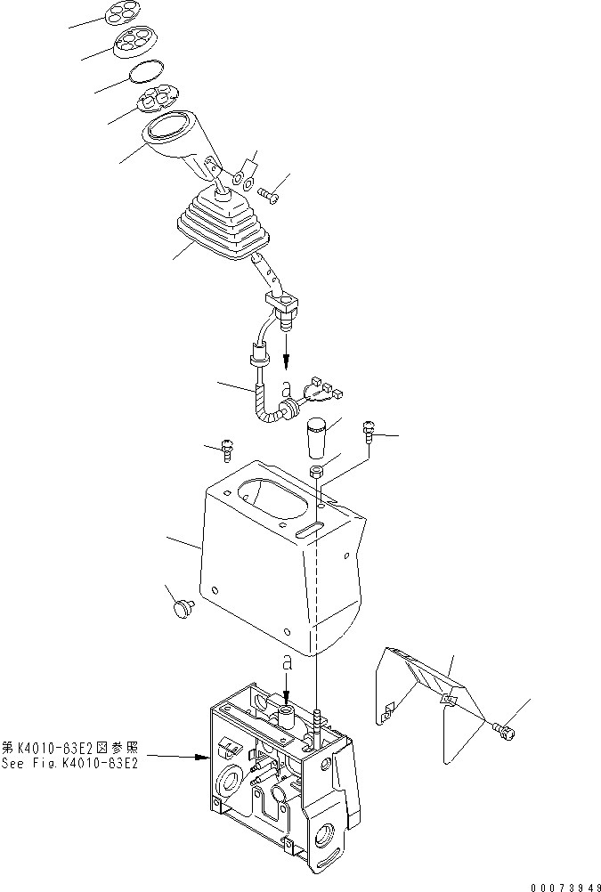 Схема запчастей Komatsu WA800-3 - ПОЛ SUB (СИДЕНЬЕ ОПЕРАТОРА) (KNOB И КОМПОНЕНТЫ) (С УПРАВЛЕНИЕМ ДЖОЙСТИКОМ)(№8-) КАБИНА ОПЕРАТОРА И СИСТЕМА УПРАВЛЕНИЯ