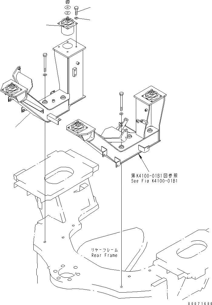 Схема запчастей Komatsu WA800-3 - СУППОРТ (ПРАВ.) (С АВТОМАТИЧ. СМАЗКОЙ)(№8-) КАБИНА ОПЕРАТОРА И СИСТЕМА УПРАВЛЕНИЯ