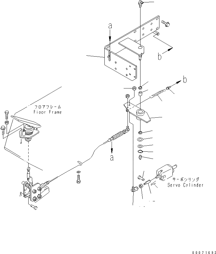 Схема запчастей Komatsu WA800-3 - УПРАВЛ-Е ДВИГАТЕЛЕМ (SERVO ЦИЛИНДР ЭЛЕМЕНТЫ КРЕПЛЕНИЯ)(№8-) КАБИНА ОПЕРАТОРА И СИСТЕМА УПРАВЛЕНИЯ