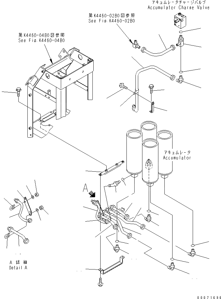 Схема запчастей Komatsu WA800-3 - УПРАВЛ-Е ТОРМОЗОМ (ТОРМОЗНАЯ ГИДРОЛИНИЯ)(№8-) КАБИНА ОПЕРАТОРА И СИСТЕМА УПРАВЛЕНИЯ