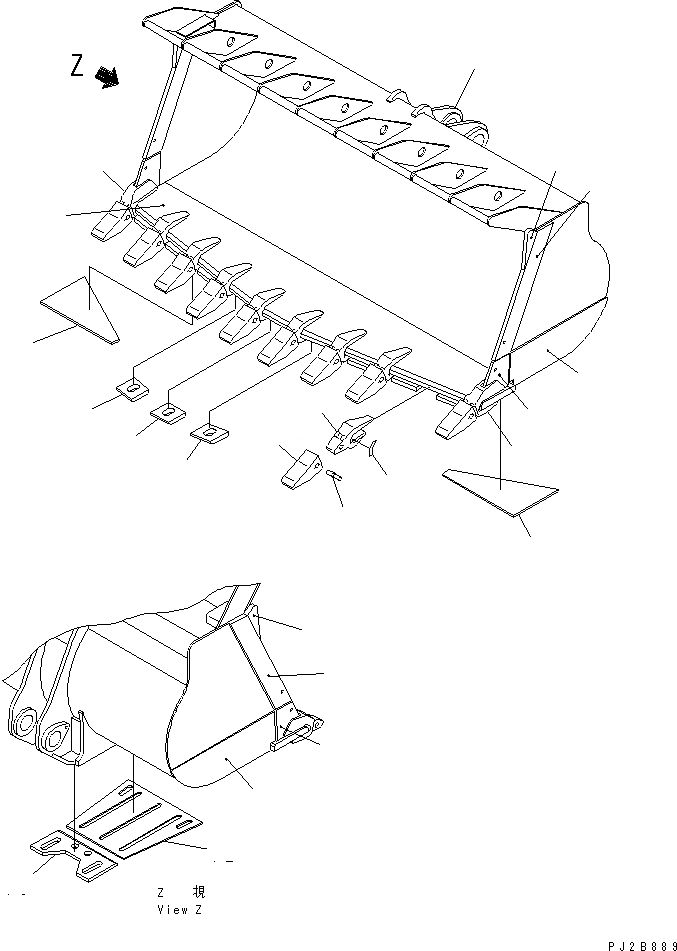 Схема запчастей Komatsu WA800-3 - КОВШ¤ M (V-ОБРАЗН) (С ЗУБЬЯМИ) (ПОГРУЗ. ANDO CARRY СПЕЦ-Я.) (КРОМЕ ЯПОН.) РАБОЧЕЕ ОБОРУДОВАНИЕ