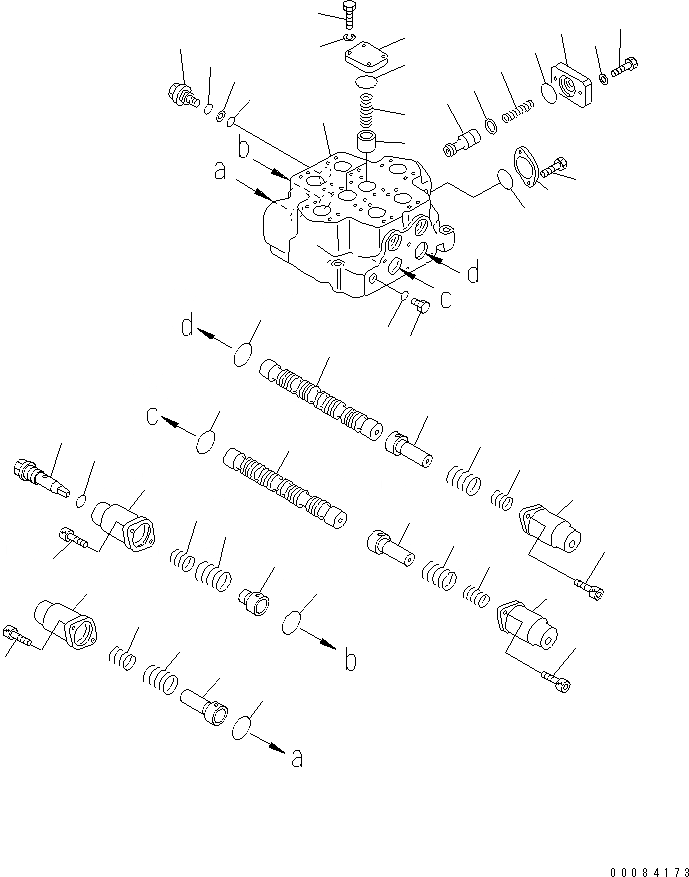 Схема запчастей Komatsu WA800-3 - КОНТРОЛЬНЫЙ КЛАПАН (2-Х СЕЦИОНН.) (/)(№-) ОСНОВН. КОМПОНЕНТЫ И РЕМКОМПЛЕКТЫ