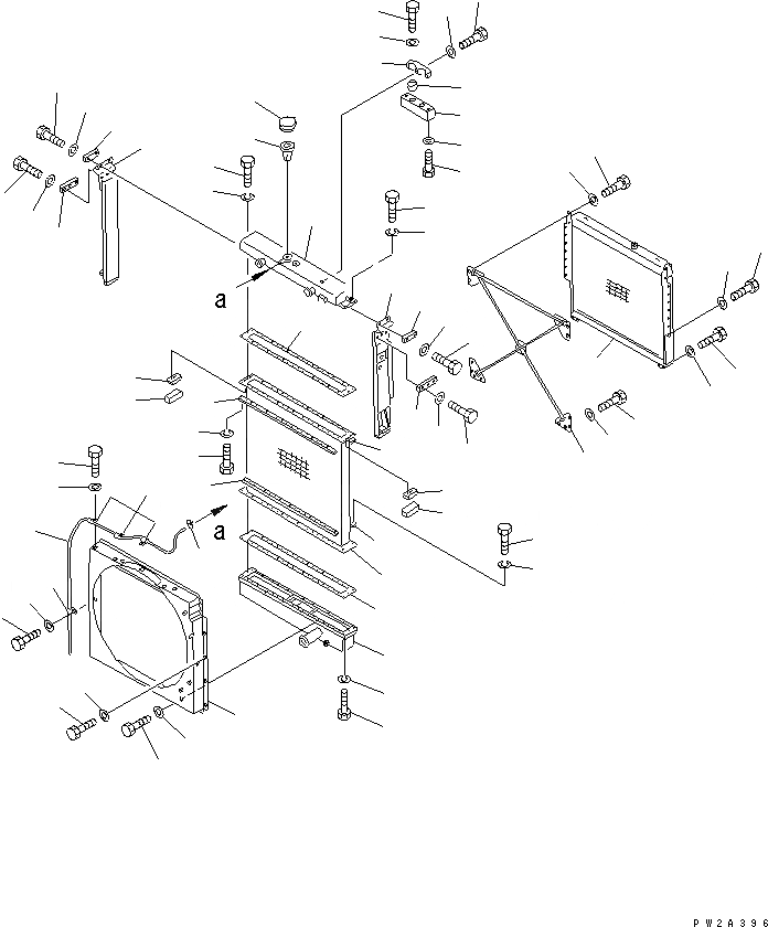 Схема запчастей Komatsu WA800-3 - РАДИАТОР СИСТЕМА ОХЛАЖДЕНИЯ