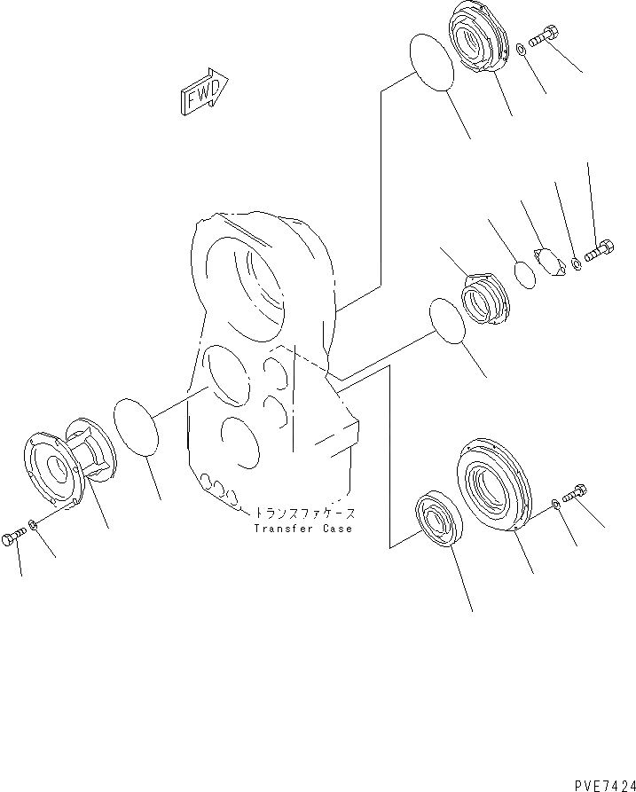 Схема запчастей Komatsu WA800-3 - ПЕРЕДАЧА ГИДРОТРАНСФОРМАТОР И ТРАНСМИССИЯ