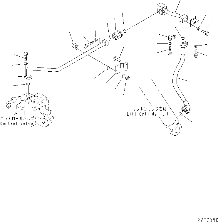 Схема запчастей Komatsu WA800-3 - ГИДРАВЛ ЛИНИЯ (ГИДРОЦИЛИНДР ПОДЪЕМА НИЖН. ЛИНИЯ /) ГИДРАВЛИКА