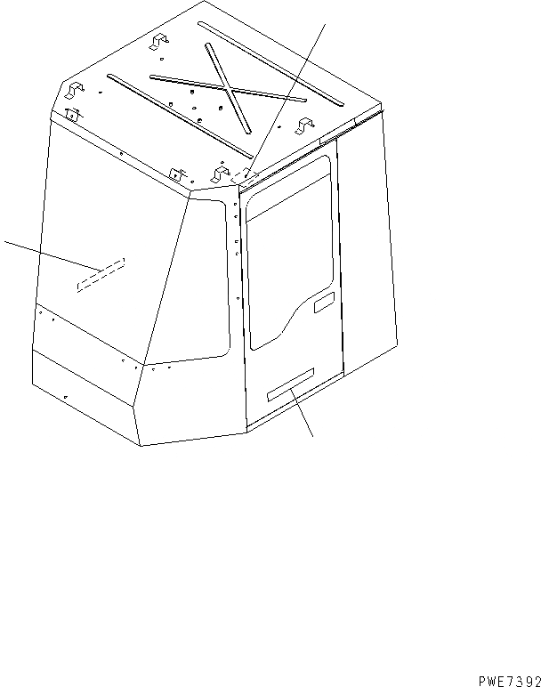 Схема запчастей Komatsu WA800-3 - КАБИНА (МАРКИРОВКА) КАБИНА ОПЕРАТОРА И СИСТЕМА УПРАВЛЕНИЯ