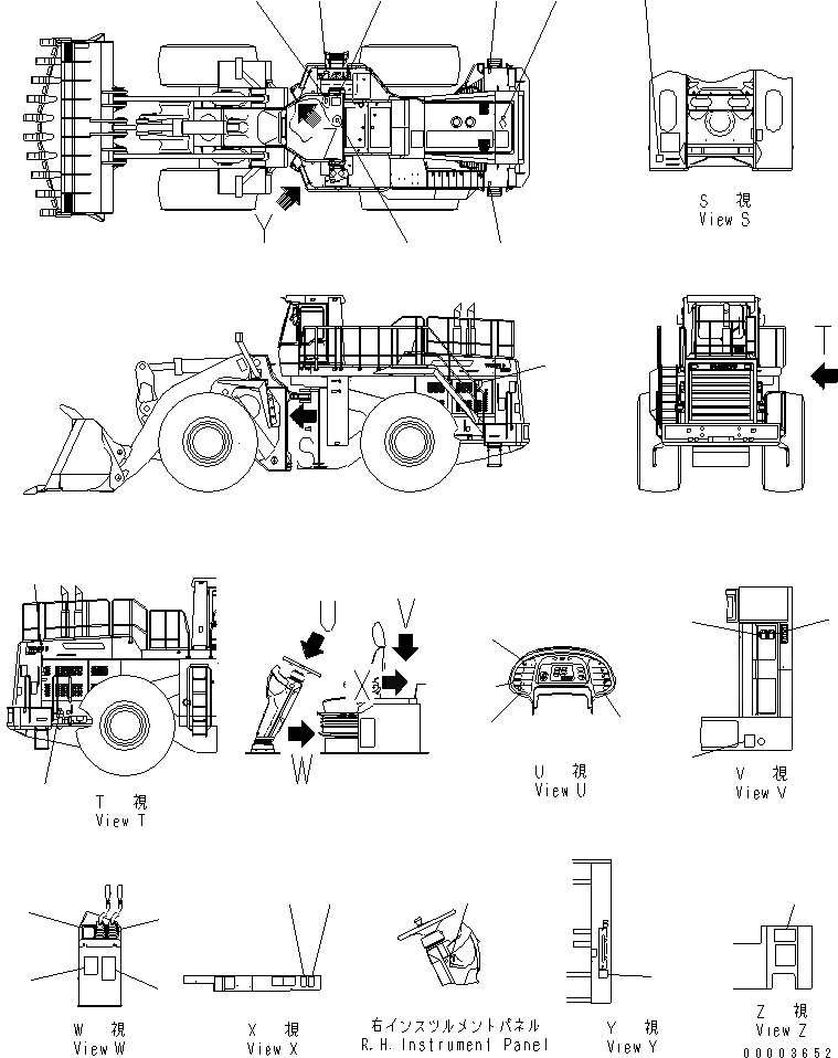 Схема запчастей Komatsu WA800-3 - ПОЛ ТАБЛИЧКИ (С ACTIVE РАБОЧ.ING)(№-) КАБИНА ОПЕРАТОРА И СИСТЕМА УПРАВЛЕНИЯ