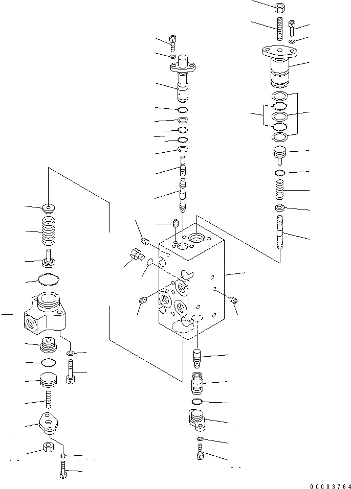 Схема запчастей Komatsu WA800-3 - ПЕРЕКЛЮЧАТЕЛЬ НАСОС (/) (ДЛЯ ACTIVE РАБОЧ.ING)(№-) ОСНОВН. КОМПОНЕНТЫ И РЕМКОМПЛЕКТЫ