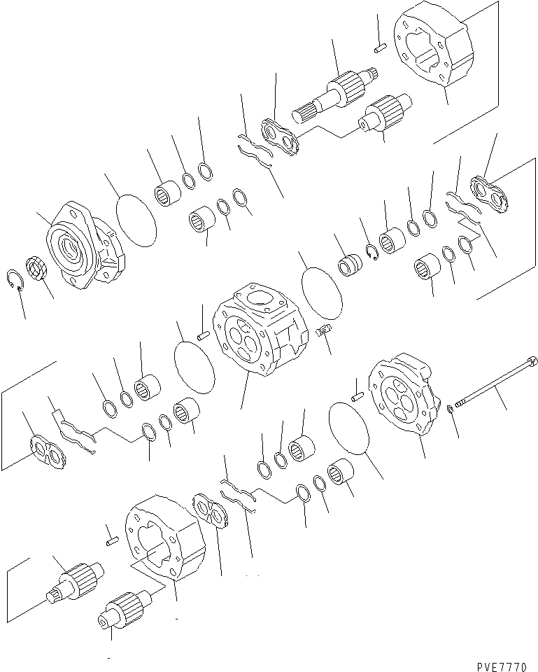 Схема запчастей Komatsu WA800-3 - ЭКСТРЕНН. НАСОС РУЛЕВ. УПРАВЛ-Я ОСНОВН. КОМПОНЕНТЫ И РЕМКОМПЛЕКТЫ