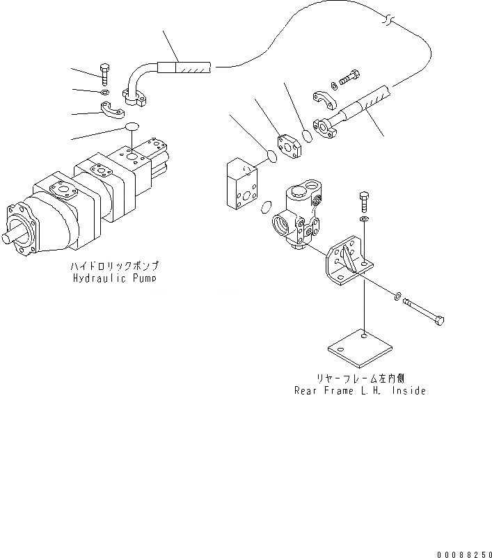 Схема запчастей Komatsu WA800-3E0 - ГИДРОТРАНСФОРМАТОР И ТРАНСМИССИЯ (ДЕЛИТЕЛЬ ПОТОКА ЛИНИЯ) (ДЛЯ ТОРМОЗ. СИСТЕМА ОХЛАЖДЕНИЯ)(№7-) ГИДРОТРАНСФОРМАТОР И ТРАНСМИССИЯ