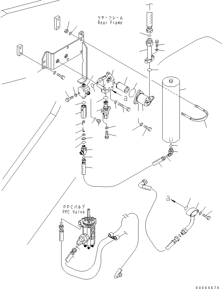 Схема запчастей Komatsu WA800-3E0 - ГИДРАВЛ ЛИНИЯ (ЛИНИЯ КЛАПАНА PPC¤ ЗАДН. /)(№7-) ГИДРАВЛИКА