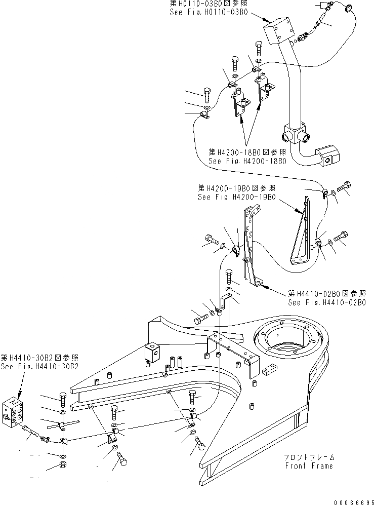 Схема запчастей Komatsu WA800-3E0 - ГИДРАВЛ ЛИНИЯ (SHUTTLE ДРЕНАЖН.) (ДЛЯ ПРОХОДНОЙ ФИЛЬТР)(№7-) ГИДРАВЛИКА