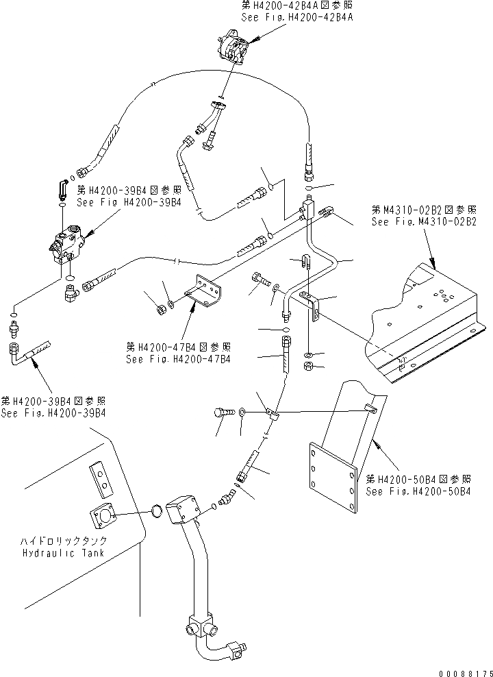 Схема запчастей Komatsu WA800-3E0 - ГИДРАВЛ ЛИНИЯ (МОТОР ВЕНТИЛЯТОРА ВОЗВРАТН. ЛИНИЯ) (ДЛЯ ТОРМОЗ. СИСТЕМА ОХЛАЖДЕНИЯ)(№7-) ГИДРАВЛИКА