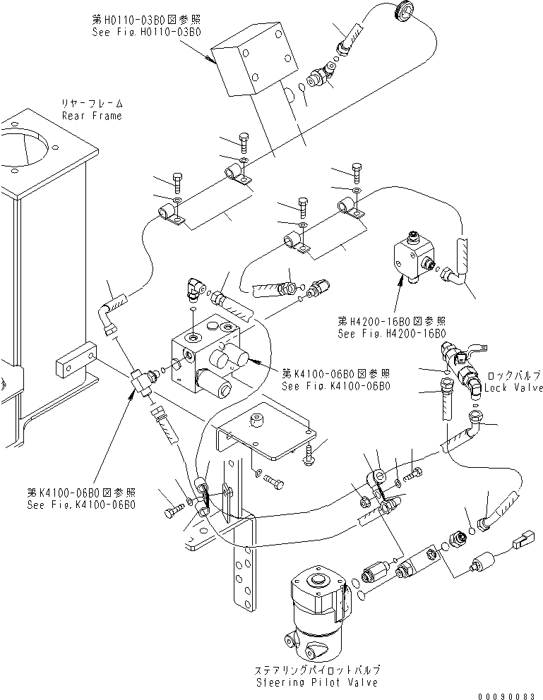 Схема запчастей Komatsu WA800-3E0 - ГИДРОЛИНИЯ РУЛЕВОГО УПРАВЛЕНИЯ (ГЛАВН. КЛАПАН УПРАВЛ-Е ЛИНИЯ¤ /)(№7-) ГИДРАВЛИКА