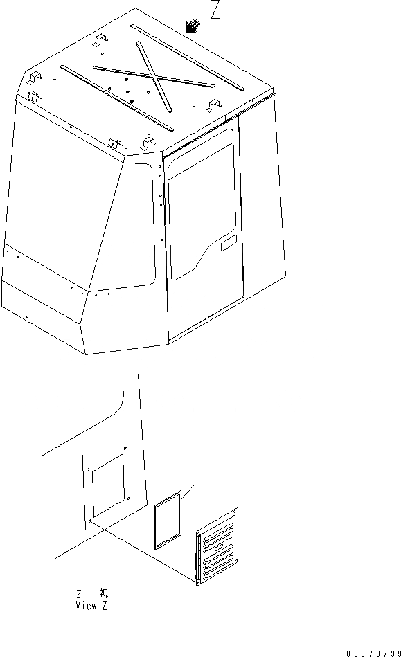 Схема запчастей Komatsu WA800-3E0 - КАБИНА (УПЛОТНЕНИЕ)(№7-) КАБИНА ОПЕРАТОРА И СИСТЕМА УПРАВЛЕНИЯ