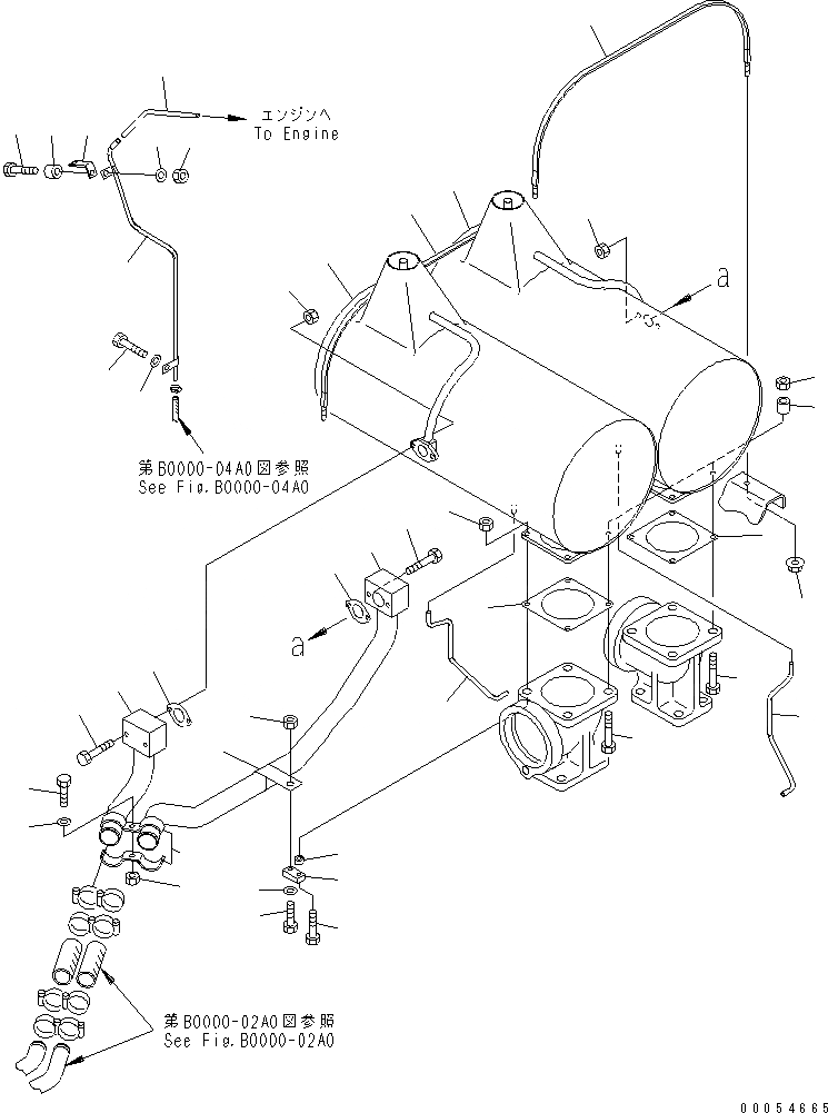 Схема запчастей Komatsu WA800L-3 - ДВИГАТЕЛЬ (ГЛУШИТЕЛЬ И КРЕПЛЕНИЕ)(№9-) КОМПОНЕНТЫ ДВИГАТЕЛЯ