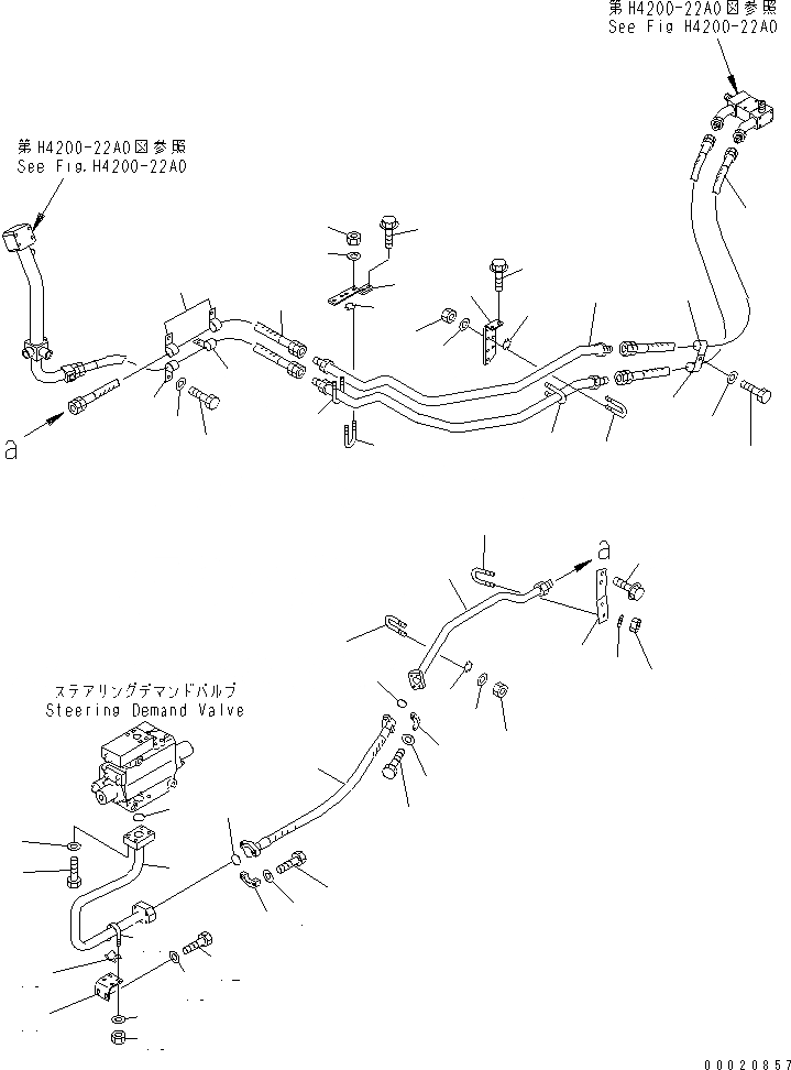 Схема запчастей Komatsu WA800L-3 - ГИДРАВЛ ЛИНИЯ (ЛИНИЯ ОХЛАЖДЕНИЯ /) ГИДРАВЛИКА