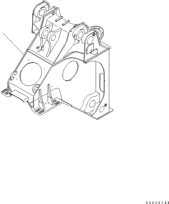 Схема запчастей Komatsu WA800L-3 - ПЕРЕДН. РАМА (ДЛЯ УДАЛЕНН. ПОЗИЦИОНЕР) ОСНОВНАЯ РАМА И ЕЕ ЧАСТИ
