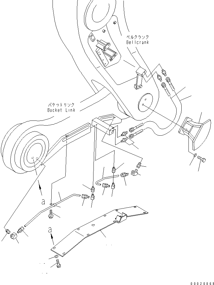 Схема запчастей Komatsu WA800L-3 - АВТОМАТИЧ. СМАЗ. (ДЛЯ КОВША СОЕДИНИТЕЛЬН. ЗВЕНО) (ДЛЯ ВЫСОК. ПОДЪЕМА РУКОЯТЬ) ОСНОВНАЯ РАМА И ЕЕ ЧАСТИ