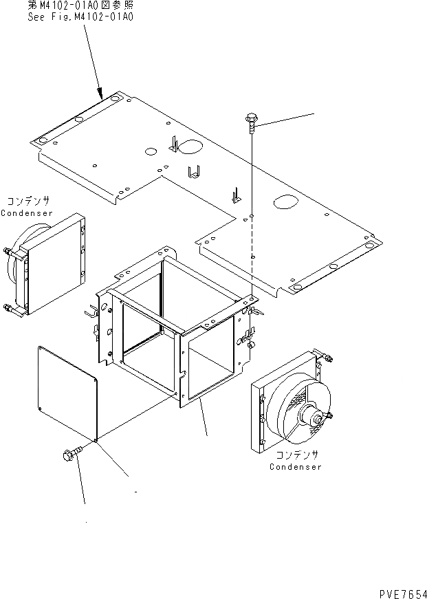 Схема запчастей Komatsu WA800L-3 - КРЕПЛЕНИЕ И ПАТРУБКИ КОНДИЦИОНЕРА (КРЕПЛЕНИЕ КОНДЕНСАТОРА) КАБИНА ОПЕРАТОРА И СИСТЕМА УПРАВЛЕНИЯ