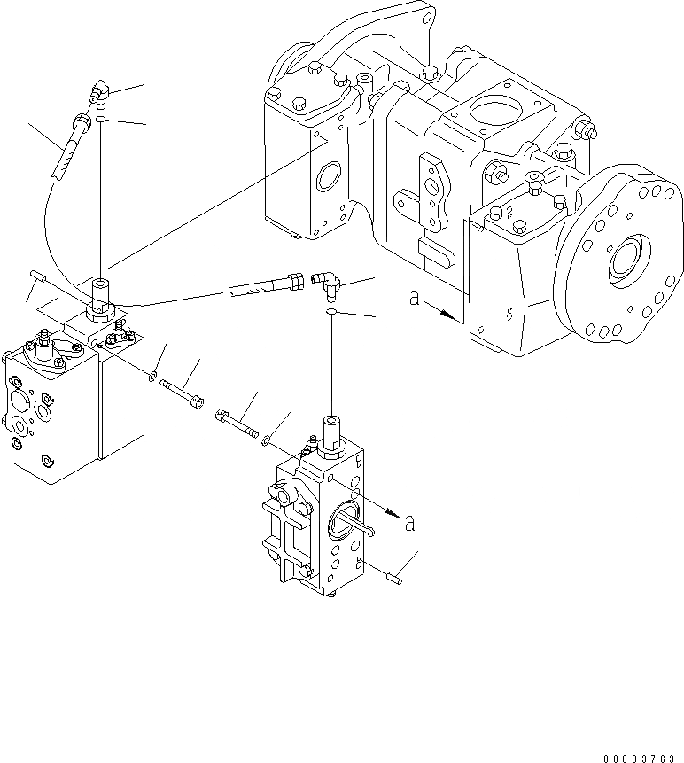 Схема запчастей Komatsu WA800L-3 - ПОГРУЗ. НАСОС (/) ОСНОВН. КОМПОНЕНТЫ И РЕМКОМПЛЕКТЫ