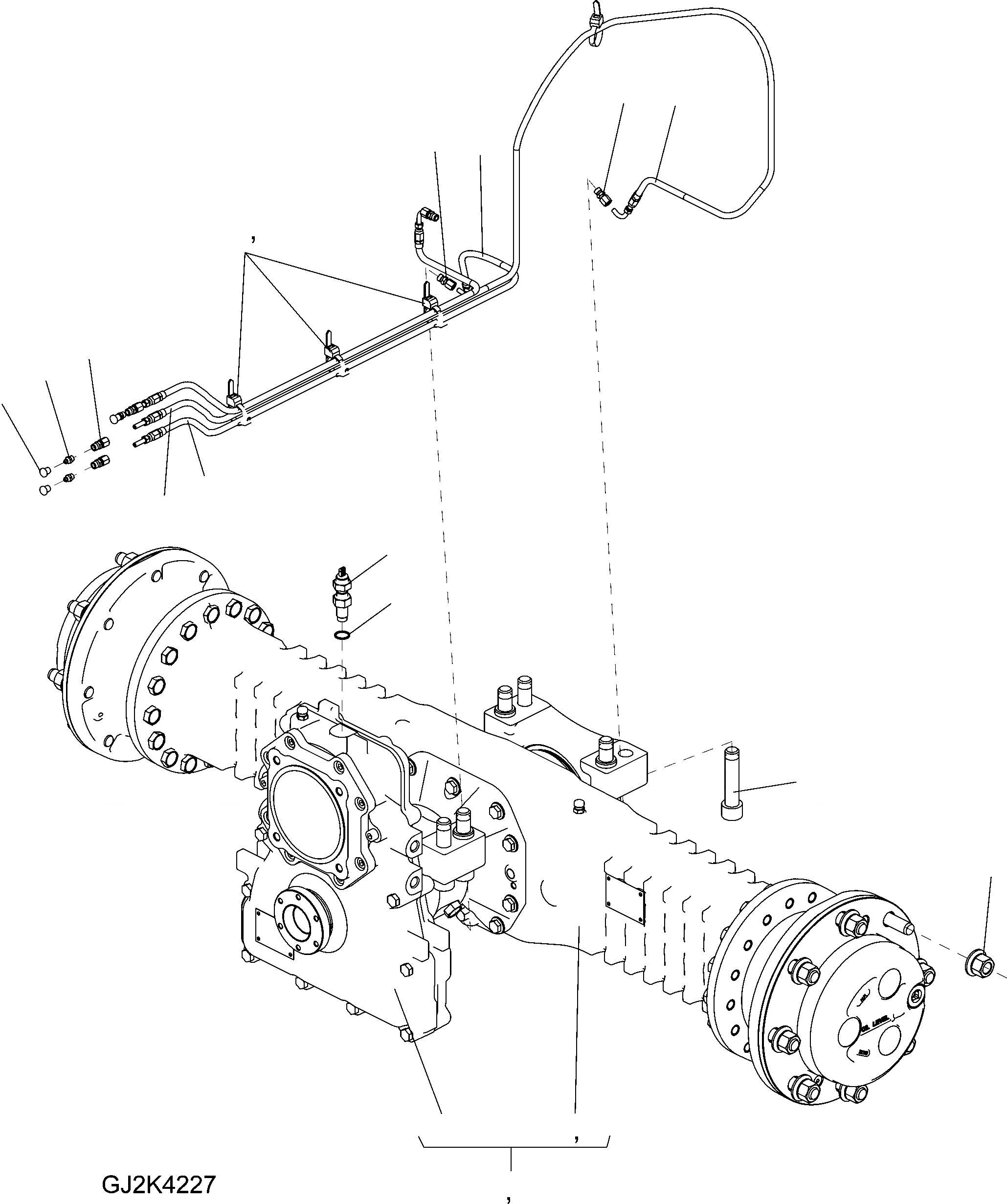 Схема запчастей Komatsu WA80-5 20 km - ЗАДН. МОСТ ЗАДН. МОСТ