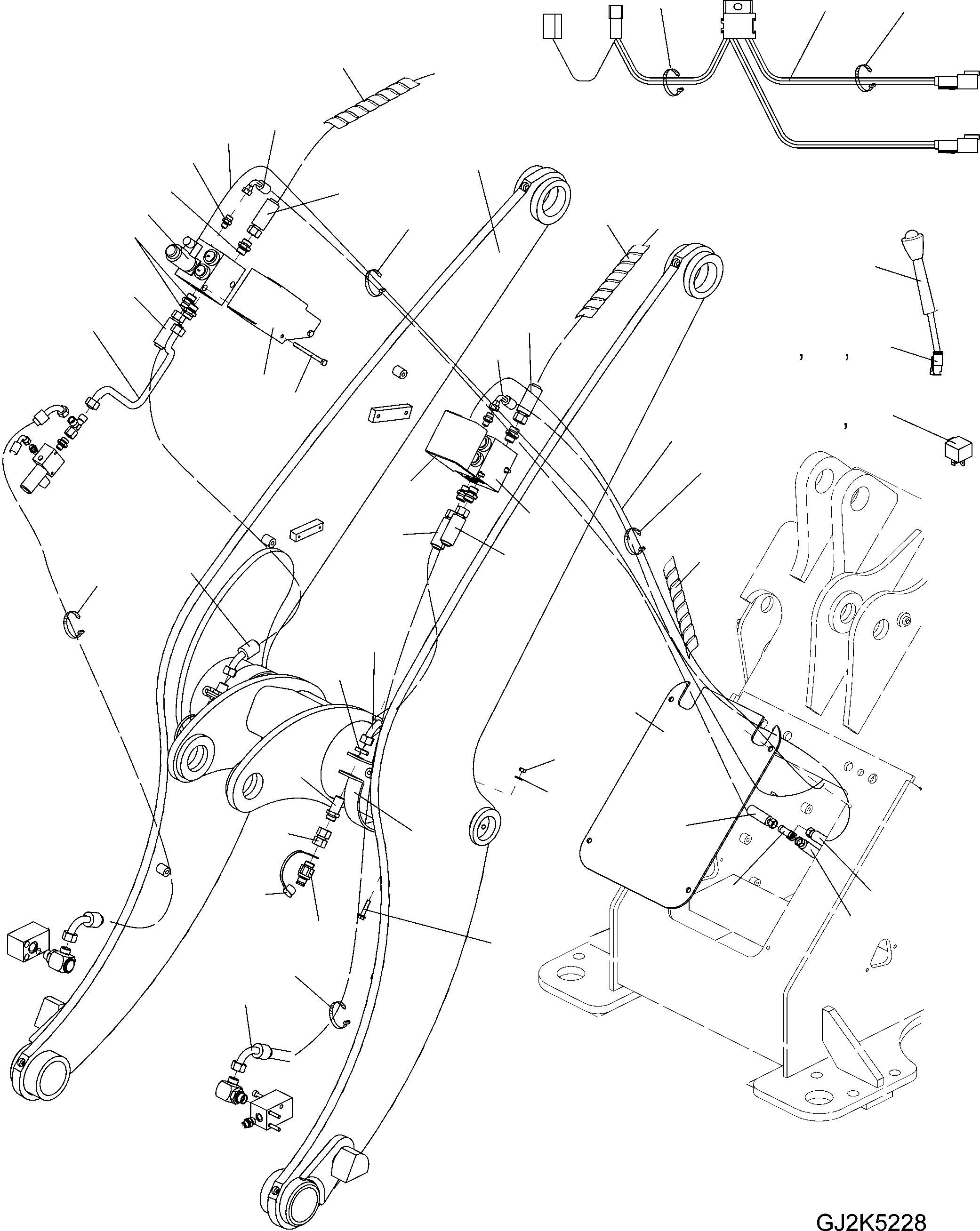 Схема запчастей Komatsu WA80-5 30 km - ГИДРАВЛИКА, СПЕЦ. ОБОРУД-Е ОБОРУД-Е