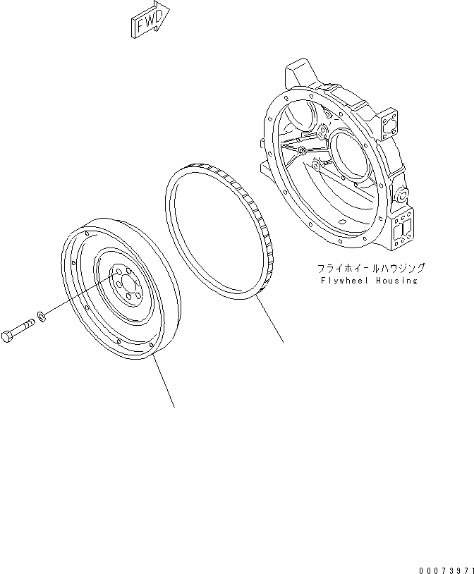 Схема запчастей Komatsu WA80-6 - МАХОВИК AA ДВИГАТЕЛЬ