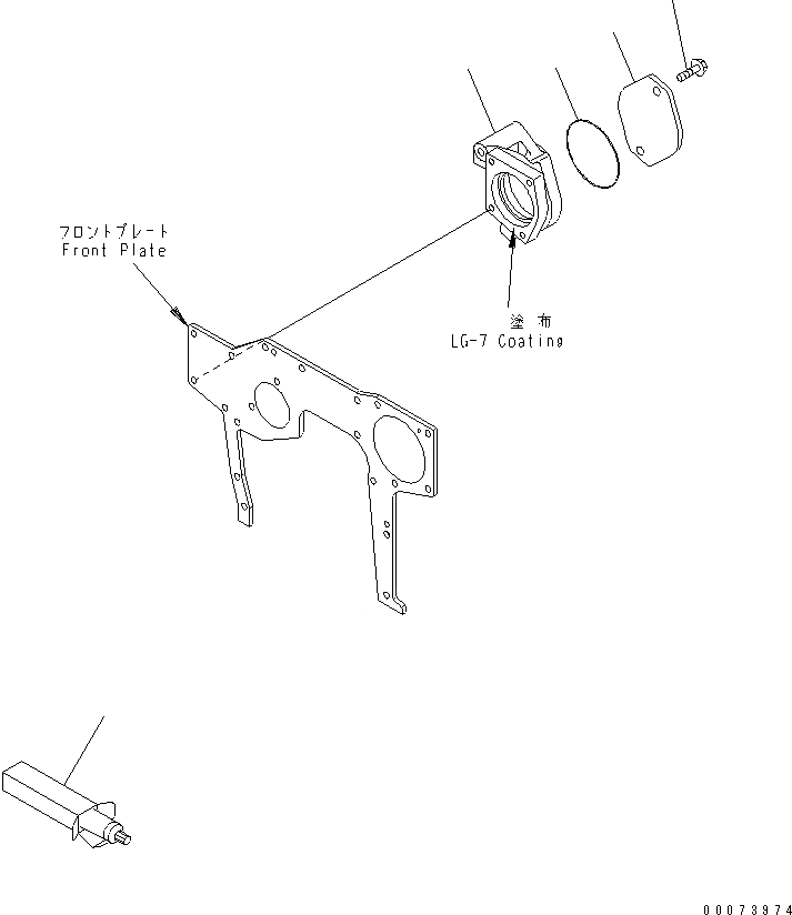 Схема запчастей Komatsu WA80-6 - ПЕРЕДН. МЕХ-М ОТБОРА МОЩНОСТИ AA ДВИГАТЕЛЬ