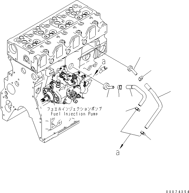 Схема запчастей Komatsu WA80-6 - ХОЛОДН. ЗАПУСК DEVICE ТРУБЫ AA ДВИГАТЕЛЬ