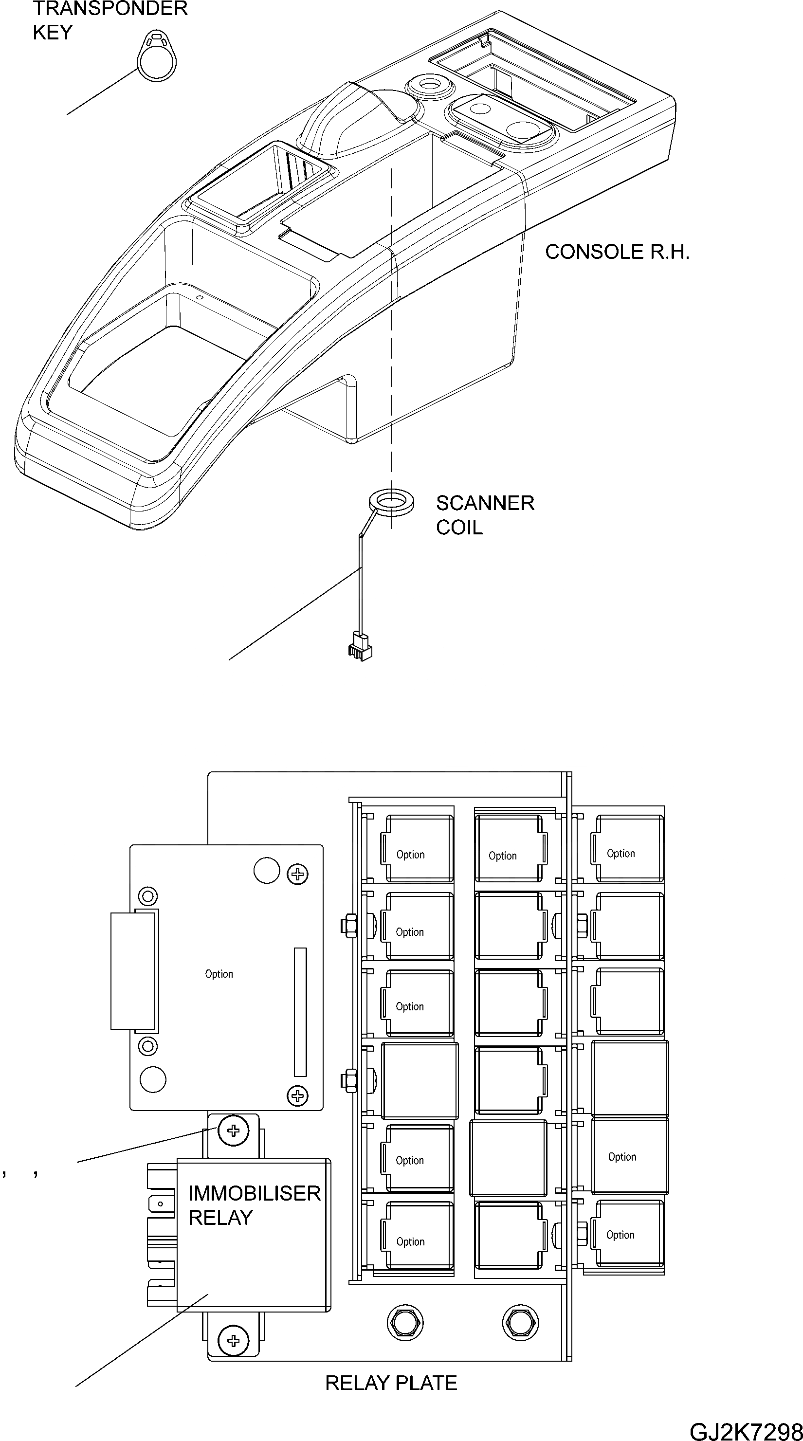 Схема запчастей Komatsu WA80-6 - IMMOBILISER (ОПЦ.) H ГИДРАВЛИКА