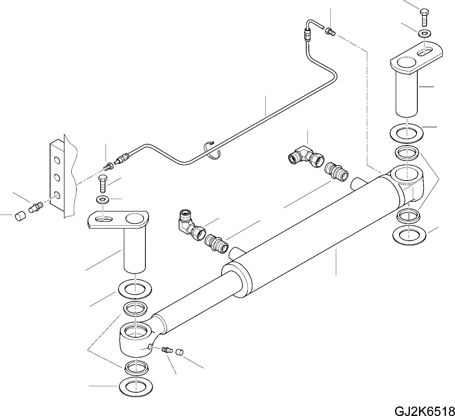 Схема запчастей Komatsu WA80-6 - ЦИЛИНДР РУЛЕВ. УПР-Я J ОСНОВНАЯ РАМА И ЕЕ ЧАСТИ
