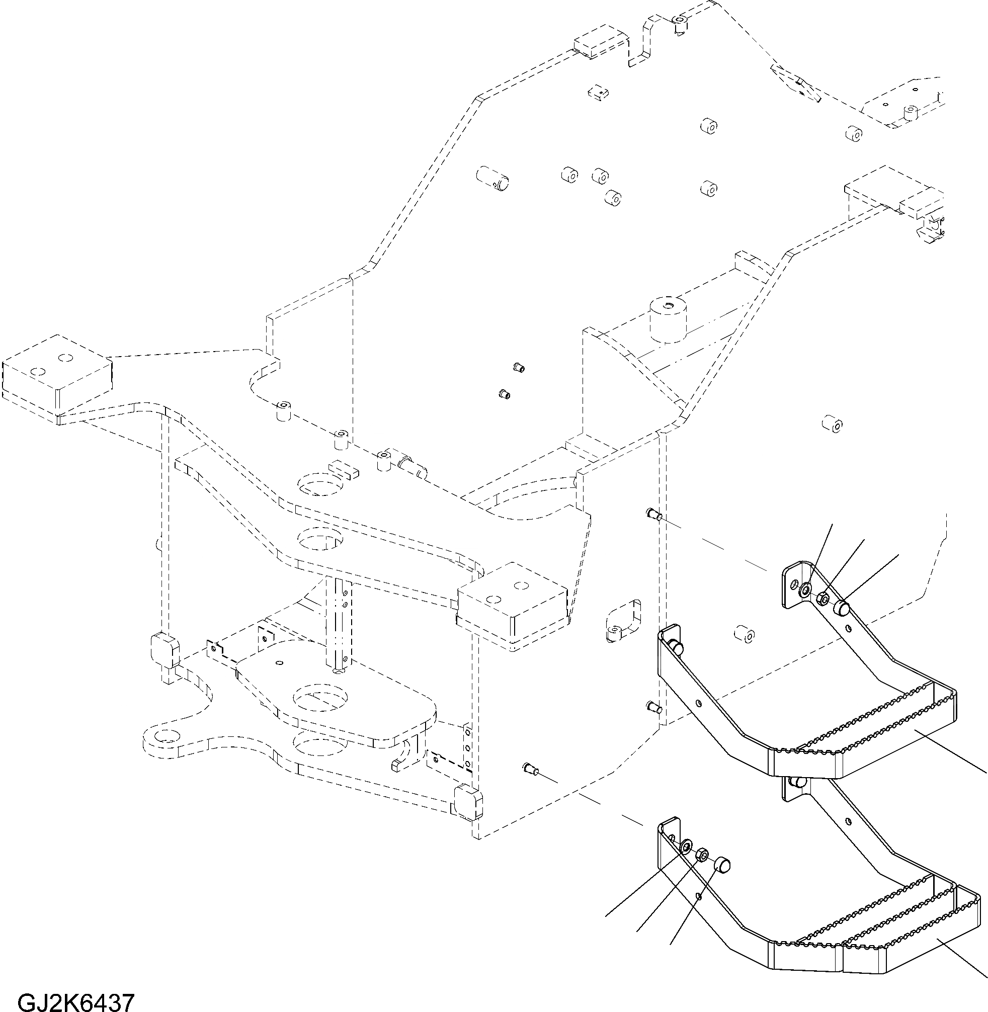 Схема запчастей Komatsu WA80-6 - ЛЕСТНИЦА M ЧАСТИ КОРПУСА