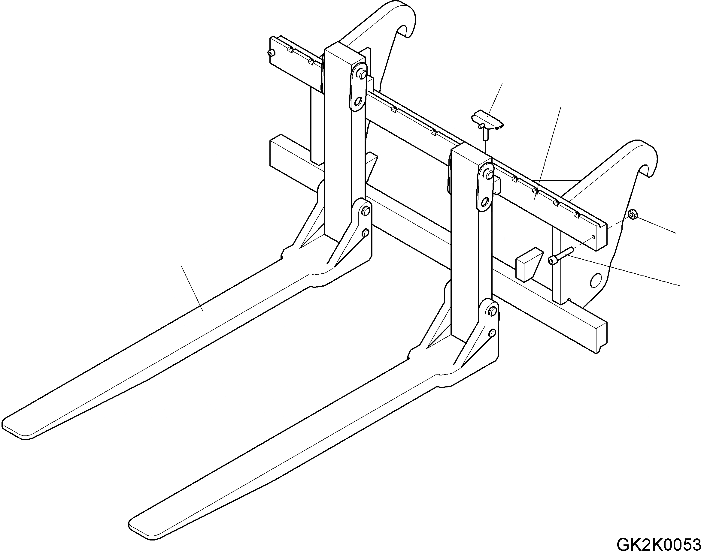Схема запчастей Komatsu WA80-6 - ВИЛОЧНАЯ ТЕХНИКА (FOLD AWAY) T РАБОЧЕЕ ОБОРУДОВАНИЕ