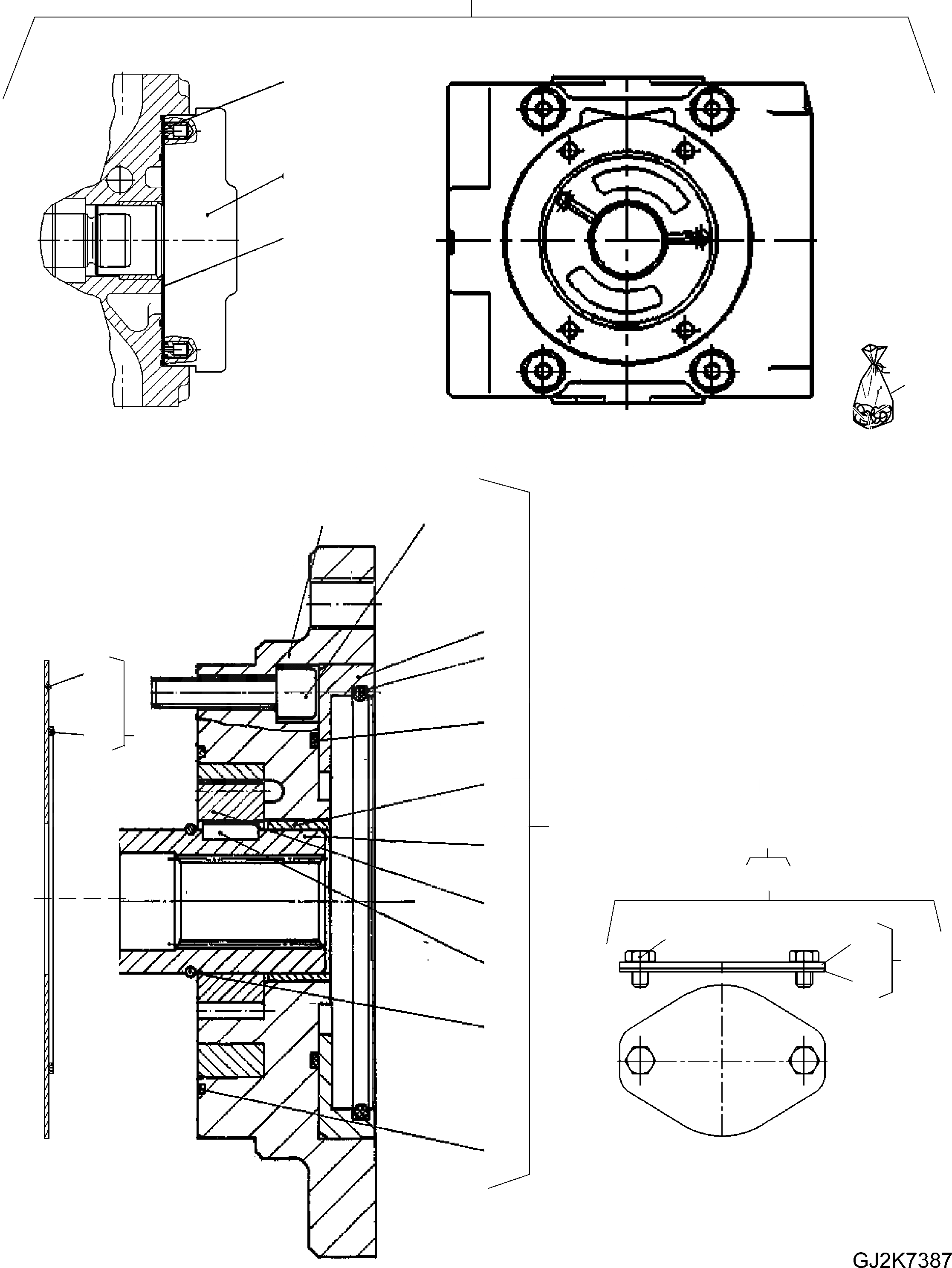Схема запчастей Komatsu WA80-6 - ГИДР. НАСОС. (КМ/Ч) (С SPEED УПРАВЛ-Е) (ВНУТР. ЧАСТИ) (/9) Y ОСНОВН. КОМПОНЕНТЫ И РЕМКОМПЛЕКТЫ