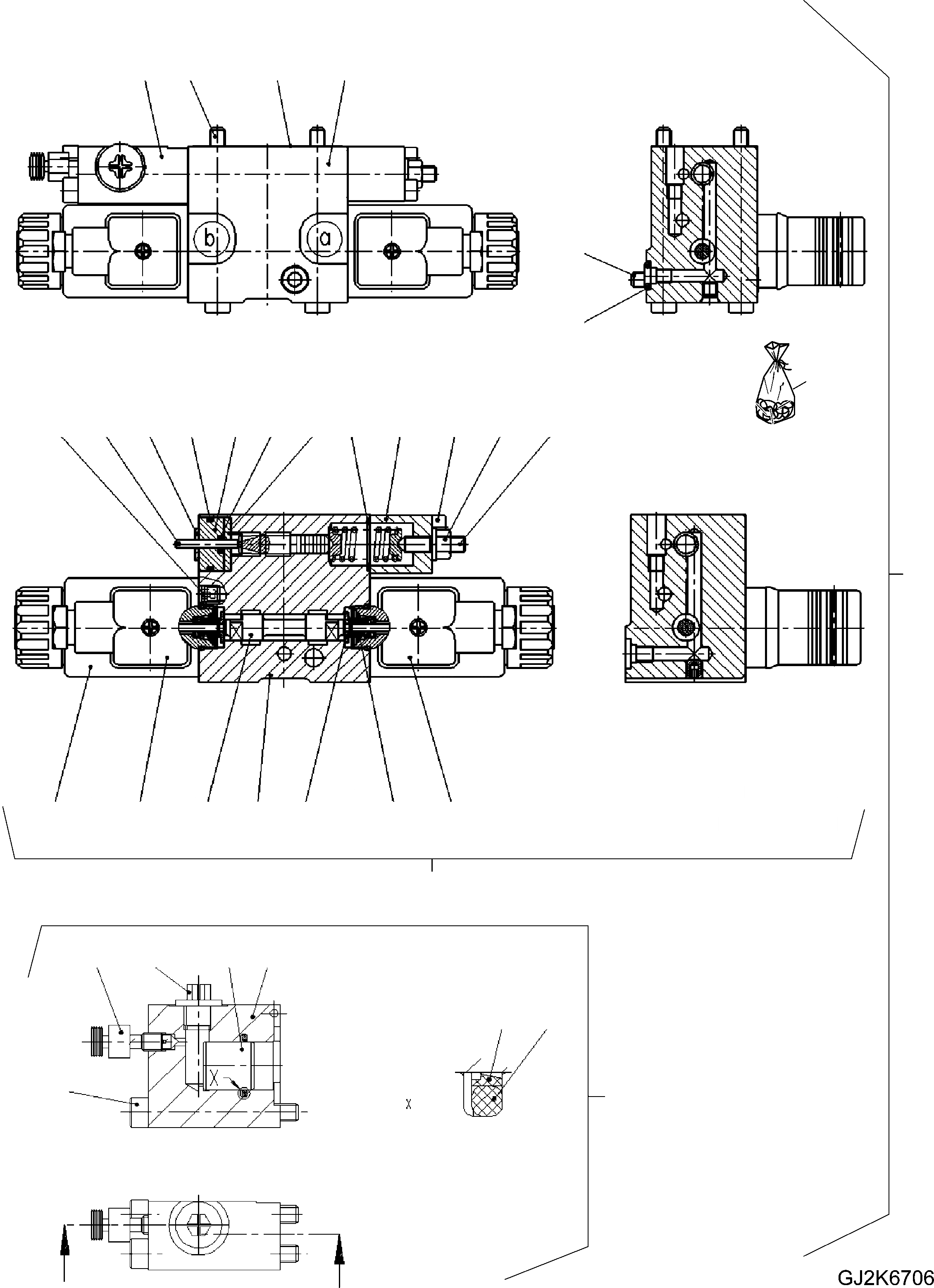 Схема запчастей Komatsu WA80-6 - ГИДР. НАСОС. (КМ/Ч) (ВНУТР. ЧАСТИ) (7/9) Y ОСНОВН. КОМПОНЕНТЫ И РЕМКОМПЛЕКТЫ