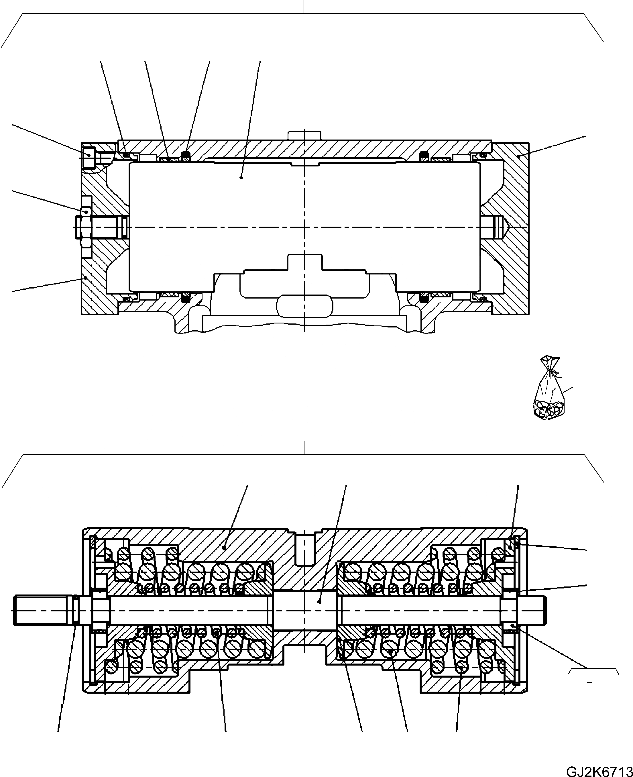 Схема запчастей Komatsu WA80-6 - ГИДР. НАСОС. (КМ/Ч) (С SPEED УПРАВЛ-Е) (ВНУТР. ЧАСТИ) (/9) Y ОСНОВН. КОМПОНЕНТЫ И РЕМКОМПЛЕКТЫ