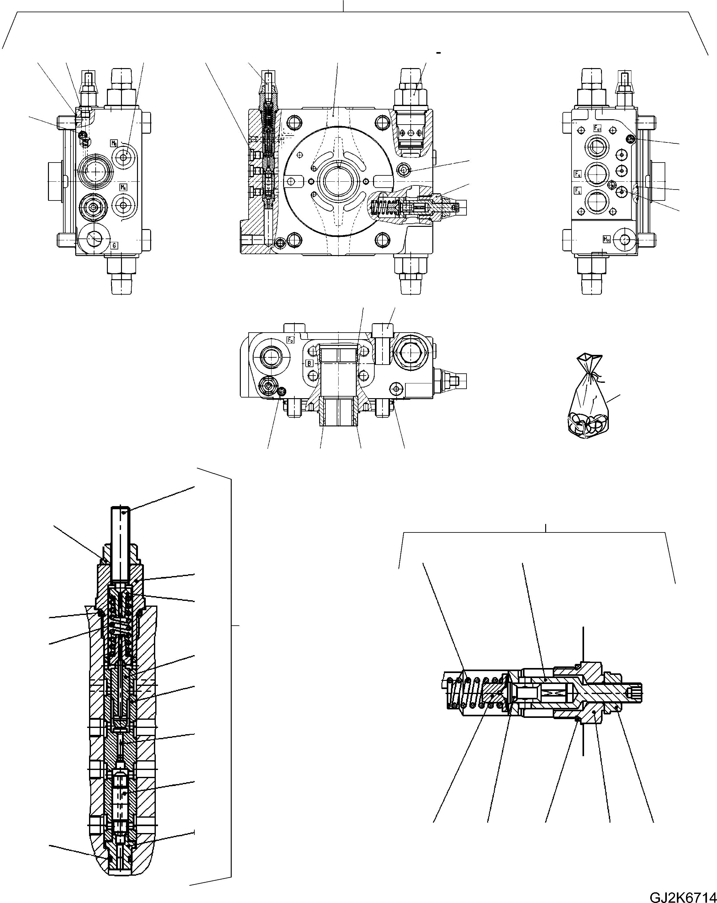 Схема запчастей Komatsu WA80-6 - ГИДР. НАСОС. (КМ/Ч) (С SPEED УПРАВЛ-Е) (ВНУТР. ЧАСТИ) (/9) Y ОСНОВН. КОМПОНЕНТЫ И РЕМКОМПЛЕКТЫ