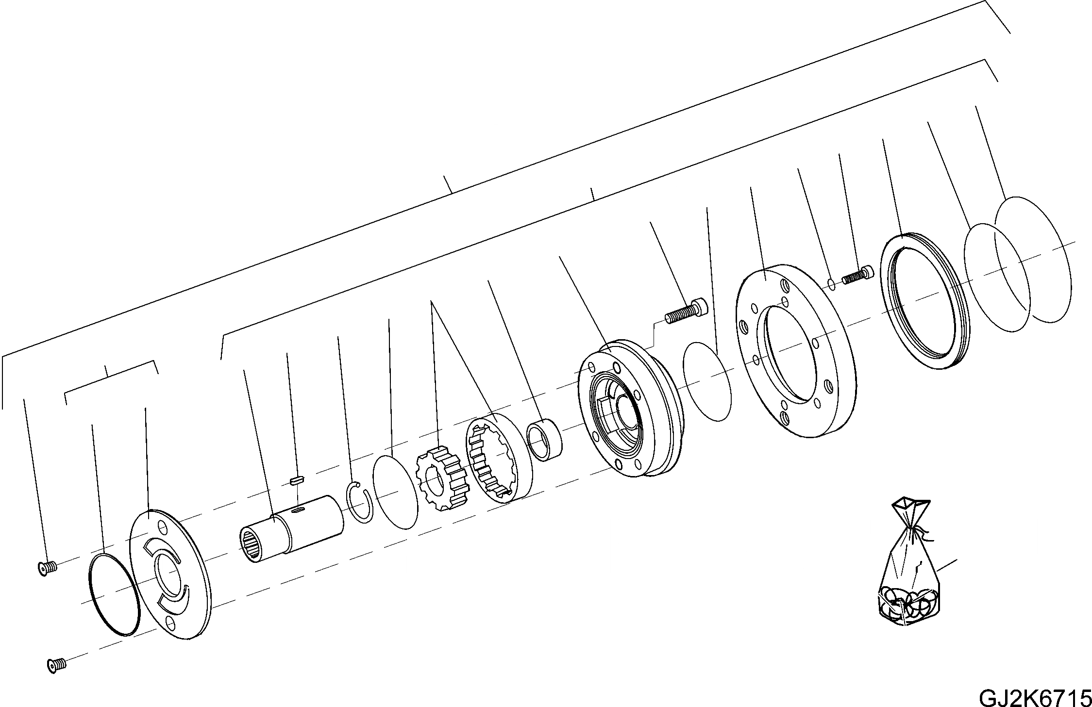 Схема запчастей Komatsu WA80-6 - ГИДР. НАСОС. (КМ/Ч) (ВНУТР. ЧАСТИ) (/8 + /9) Y ОСНОВН. КОМПОНЕНТЫ И РЕМКОМПЛЕКТЫ