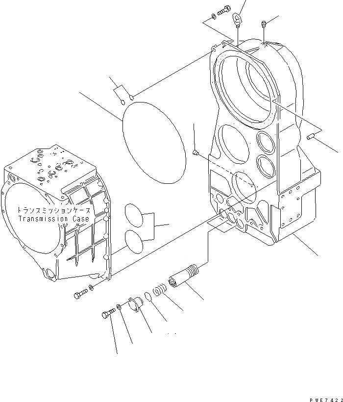 Схема запчастей Komatsu WA900-3E0 - КОРПУС ПЕРЕДАЧИ(№-) ГИДРОТРАНСФОРМАТОР И ТРАНСМИССИЯ