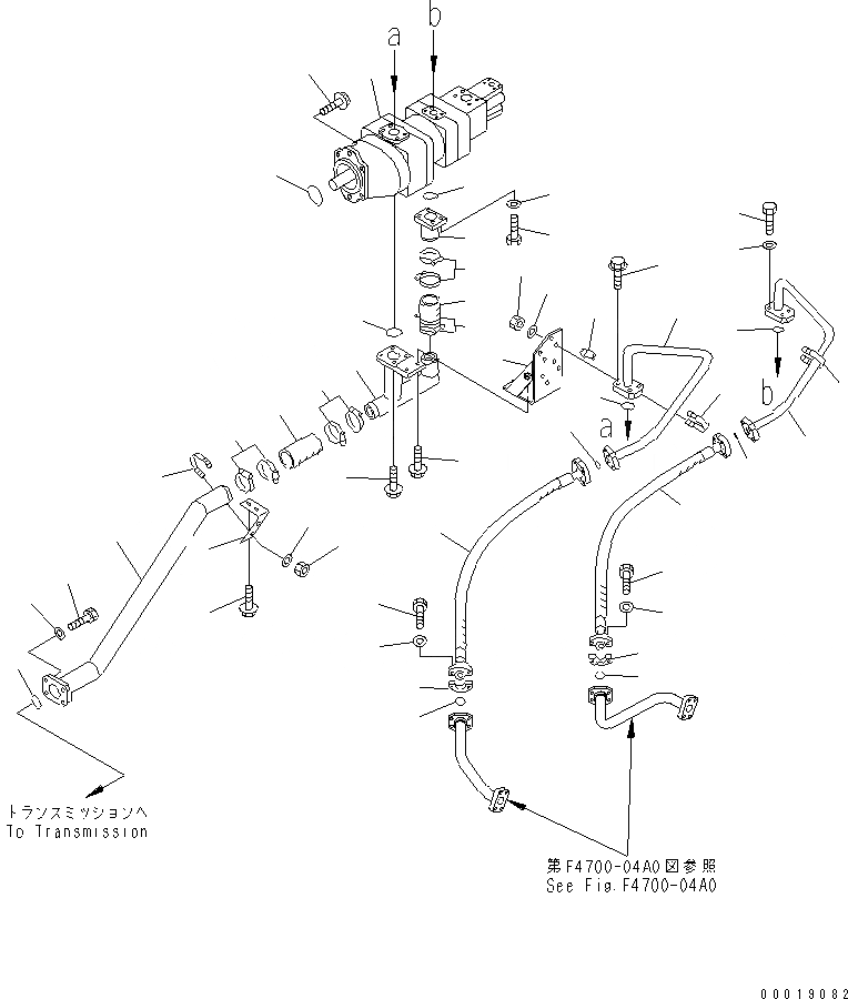 Схема запчастей Komatsu WA900-3E0 - ГИДРОТРАНСФОРМАТОР И ТРАНСМИССИЯ ЛИНИЯ (НАСОС ТРУБЫ)(№-) ГИДРОТРАНСФОРМАТОР И ТРАНСМИССИЯ