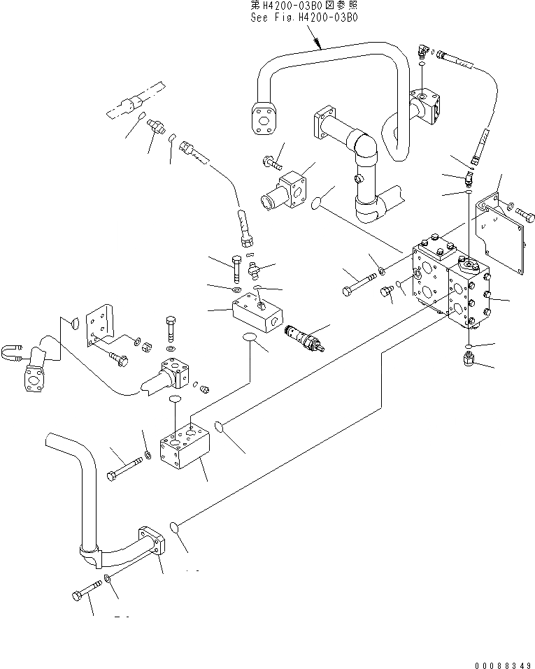 Схема запчастей Komatsu WA900-3E0 - ГИДРОЛИНИЯ ЭКСТРЕННОГО УПРАВЛЕНИЯ (ЭКСТРЕНН. КЛАПАН РУЛЕВОГО УПРАВЛЕНИЯ)(№-) ГИДРАВЛИКА