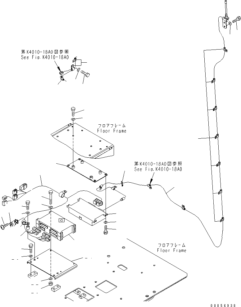 Схема запчастей Komatsu WA900-3E0 - ПОЛ SUB (VEHICAL HEALTH МОНИТОРING СИСТЕМА Э/ПРОВОДКА) (С ORBCOM КОНТРОЛЛЕР)(№-) КАБИНА ОПЕРАТОРА И СИСТЕМА УПРАВЛЕНИЯ