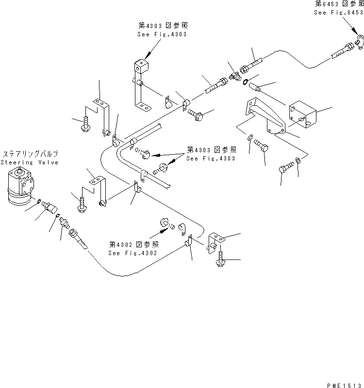 Схема запчастей Komatsu WA900-1 - РУЛЕВ. УПРАВЛЕНИЕ МАСЛОПРОВОДЯЩАЯ ЛИНИЯ (/) (ВСАСЫВ. ЛИНИЯ) РУЛЕВ. УПРАВЛЕНИЕ И СИСТЕМА УПРАВЛЕНИЯ