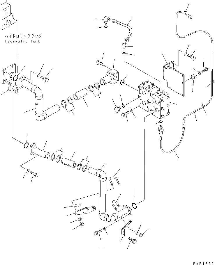Схема запчастей Komatsu WA900-1 - ГИДРОЛИНИЯ ЭКСТРЕННОГО УПРАВЛЕНИЯ (/) РУЛЕВ. УПРАВЛЕНИЕ И СИСТЕМА УПРАВЛЕНИЯ