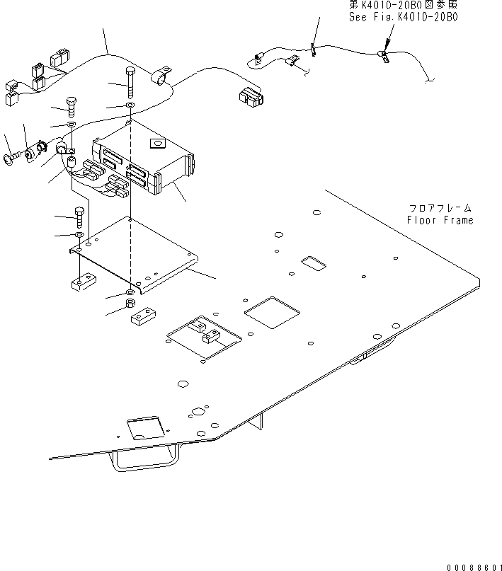 Схема запчастей Komatsu WA900-3E0 - ПОЛ SUB (VEHICAL HEALTH МОНИТОРING СИСТЕМА Э/ПРОВОДКА) (EC REGULATION СПЕЦ-Я.)(№-) КАБИНА ОПЕРАТОРА И СИСТЕМА УПРАВЛЕНИЯ