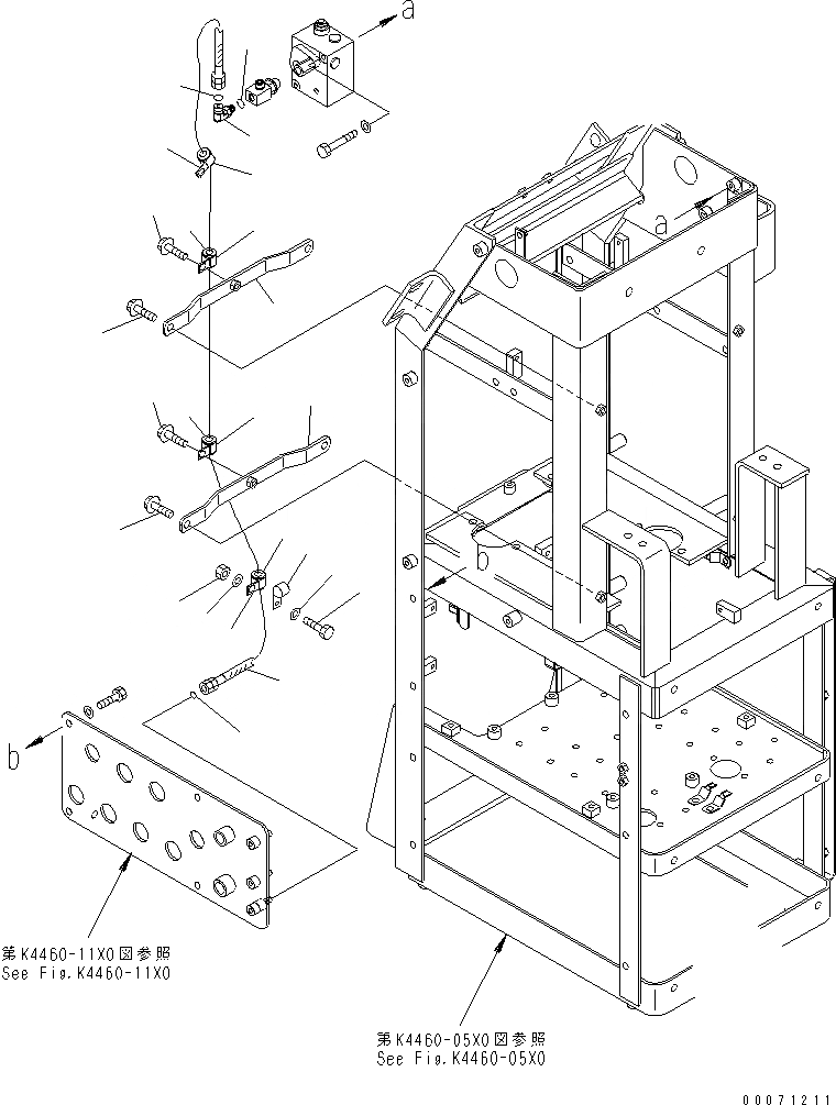 Схема запчастей Komatsu WA900-3E0 - УПРАВЛ-Е ТОРМОЗОМ (ТОРМОЗ. МАСЛ. SAMPLING ЛИНИЯ) (MINING СПЕЦ-Я.)(№-) КАБИНА ОПЕРАТОРА И СИСТЕМА УПРАВЛЕНИЯ