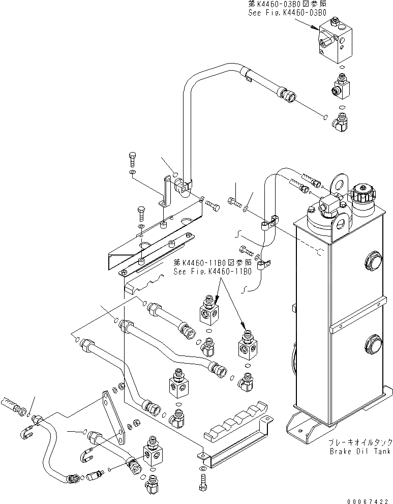 Схема запчастей Komatsu WA900-3E0 - УПРАВЛ-Е ТОРМОЗОМ (АККУМУЛЯТОР ЭЛЕМЕНТЫ КРЕПЛЕНИЯ)(№-) КАБИНА ОПЕРАТОРА И СИСТЕМА УПРАВЛЕНИЯ